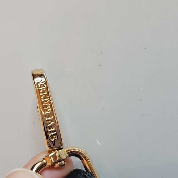 Steve Madden Black Faux Leather Strap with Gold Hardware - Picture 8 of 8